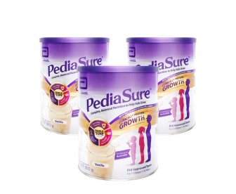 【新西兰直邮包邮】Abbott 雅培 小安素PediaSure营养粉 香草味 850克x3罐/箱 （1-10岁适用）【爆罐不理赔介意慎拍，奶粉订单收件人身份证号必填】