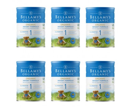 【新西兰直邮包邮】Bellamy's 贝拉米 有机奶粉1段 900克x6罐/箱（0-12个月）【收件人身份证必须上传】