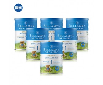 【澳洲直邮包邮】Bellamy's 贝拉米 有机奶粉1段 900克x6罐/箱（0-12个月适用）