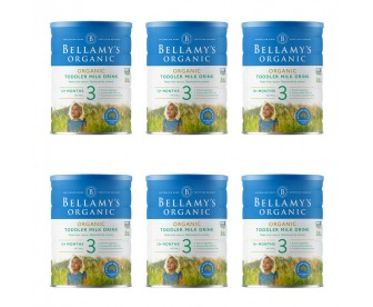 【15天必达】【新西兰直邮包邮】Bellamy's 贝拉米 有机奶粉3段 900克x6罐/箱（12个月+）【收件人身份证必须上传】 