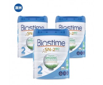 【澳洲直邮包邮】Biostime 合生元 有机婴儿配方奶粉2段 800克x3罐/箱（6-12个月适用）
