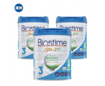 【澳洲直邮包邮】Biostime 合生元 有机婴儿配方奶粉3段 800克x3罐/箱（1岁以上适用）