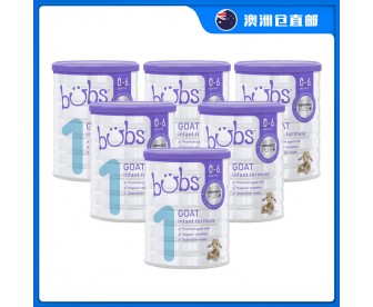 【澳洲直邮包邮】Bubs 婴儿山羊配方奶粉1段 800克x6罐/箱（0-6个月适用）