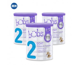 【澳洲直邮包邮】Bubs 婴儿山羊配方奶粉2段 800克x3罐/箱(6-12个月适用) 【澳洲直邮包邮】Bubs 婴儿山羊配方奶粉2段 800克x3罐/箱(6-12个月适用)