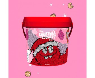 Cookie Time 圣诞曲奇饼干桶 蔓越莓白巧克力 600克 （保质期：2022.07）