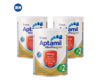 【澳洲直邮包邮】Aptamil 爱他美 深度水解奶粉2段 900克x3罐/箱（6-12个月）【奶粉订单收件人身份证必需上传】