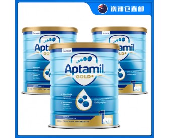 【澳洲直邮包邮】Aptamil 爱他美 金装1段 900克x3罐/箱（0-6个月以上适用） 