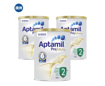 【澳洲直邮包邮】Aptamil 爱他美 白金版2段 900克x3罐/箱（6-12个月适用）