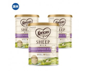 【澳洲直邮包邮】Karicare 可瑞康 绵羊奶二段 900克x3罐/箱（6-12个月）【奶粉订单身份证必须上传】