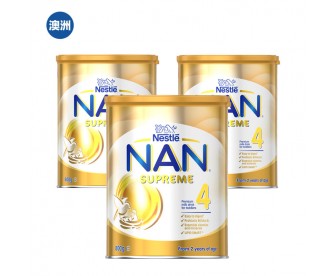 【澳洲直邮包邮】Nestle 雀巢 超级能恩婴儿奶粉四段 金罐装 800克x3罐/箱（2岁+）