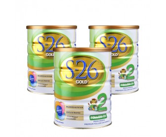 【新西兰直邮包邮】Wyeth 惠氏 S26金装奶粉2段 900克x3罐/箱（6-12个月适用）【奶粉订单收件人身份证号必填】