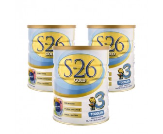 【新西兰直邮包邮】Wyeth 惠氏 S26金装奶粉3段 900克x3罐/箱（1岁以上适用）【奶粉订单收件人身份证号必填】