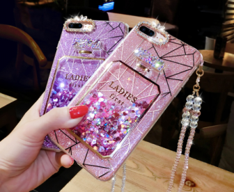 【苹果7/8/7/8Plus】流沙女款潮牌手机套个性创意挂绳