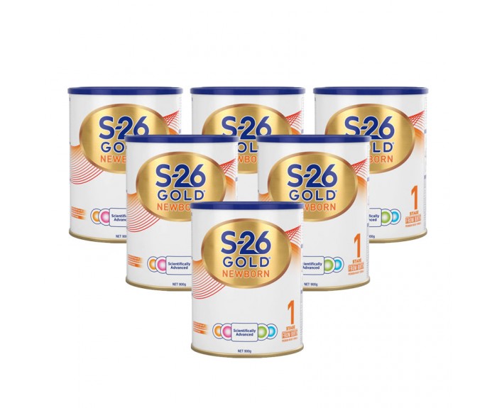 【新西兰直邮包邮】wyeth 惠氏 s26金装奶粉1段 900克x6罐/箱(0-6个月
